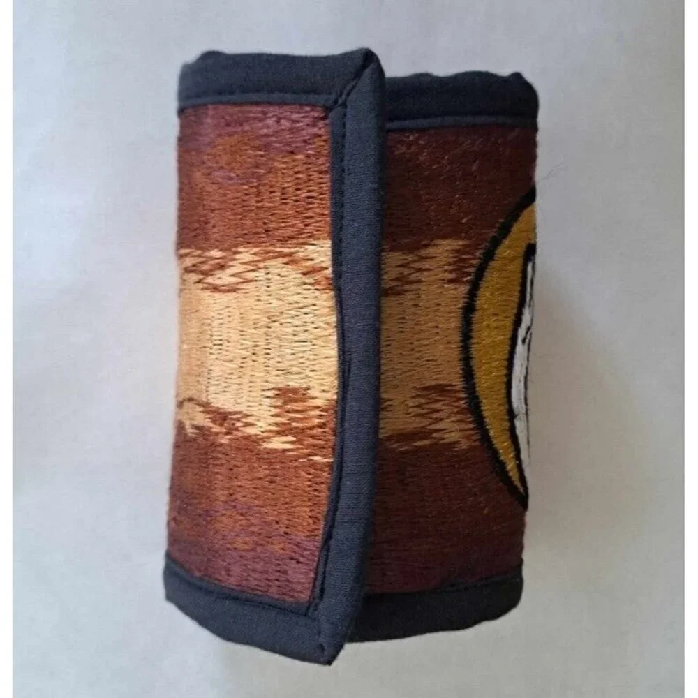 New Grateful Dead Skull Wallet Trifold Brown & Yellow Steal Your Face Licensed - Picture 4 of 5